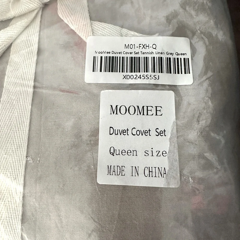 Duvet Cover Set Gray Size Queen Home Bed Covers